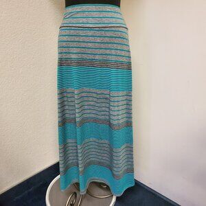 Ana & Viv Maxi Skirt Horizontal Stripe 1X (WSK052)